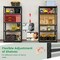 Costway 5 Tier Adjustable Garage Shelving Unit with 2000 lbs Max Load for Warehouse Black/Grey/Blue/Silver